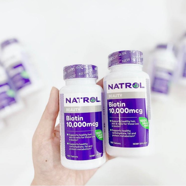Biotin Natrol 100v - Viên uống chống rụng tóc Natrol Biotin 10000mcg Mỹ