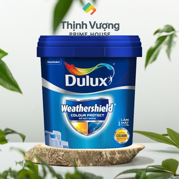 Sơn tường ngoài trời Dulux Weathershield Colour Protect lon 1 lít chống phai màu (Sơn ngoại thất)