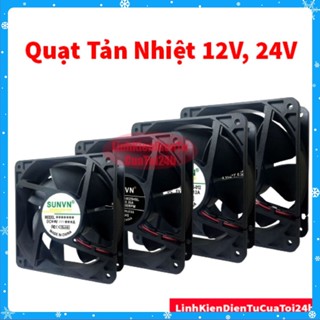 [Chính Hãng] Quạt Tản Nhiệt 12V DC 5x5, 9x9, 12x12CM, Quạt làm mát 12V đủ loại, lưới bảo vệ quạt đầu dây có jack