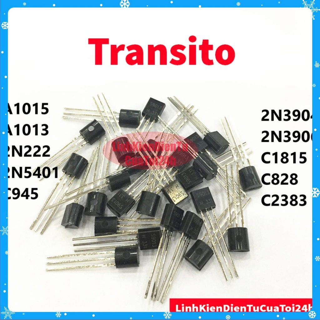 Gói 10 Con Transistor Chân Cắm TO-92 Các Mã: A1015, C1815, 2N3904, 2N3906, C945, C828, A1013, C2383,