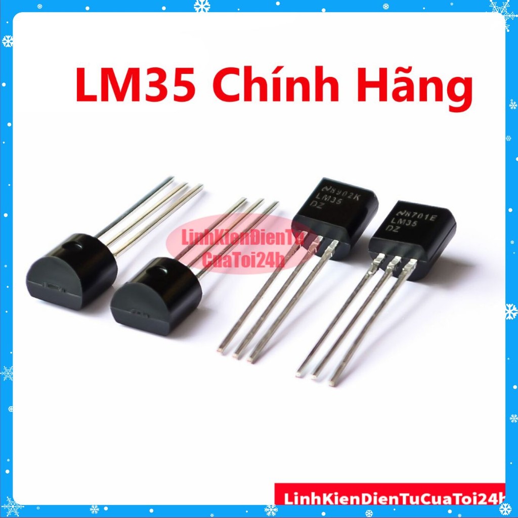 [SALE GIÁ GỐC] Cảm Biến Nhiệt Độ LM35 Chính Hãng TO-92 - Khoảng Đo -55 đến 150 độ