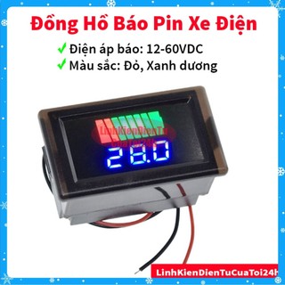 [SALE GIÁ GỐC] Đồng hồ báo pin cho xe điện, vôn kế báo pin cho ác quy 12-60V màu đỏ, màu xanh dương