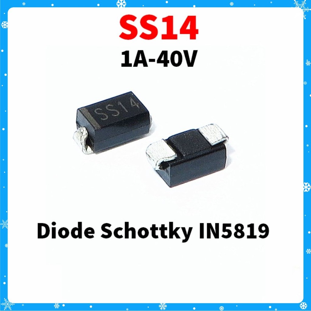 Túi 10 Con - SS14 - Diode Schottky IN5819 1A/40V SMD Chân Dán - Đi Ốt Nhanh 5819