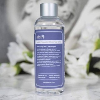 Nước Hoa Hồng Klairs Không Mùi Dưỡng Ẩm, Làm Dịu Da Supple Preparation Unscented Toner 180ml