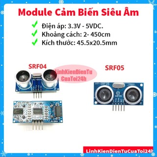 [SALE GIÁ GỐC] Module Cảm Biến Siêu Âm SRF04/SRF05 Khoảng Cách Làm Việc 2cm - 450cm