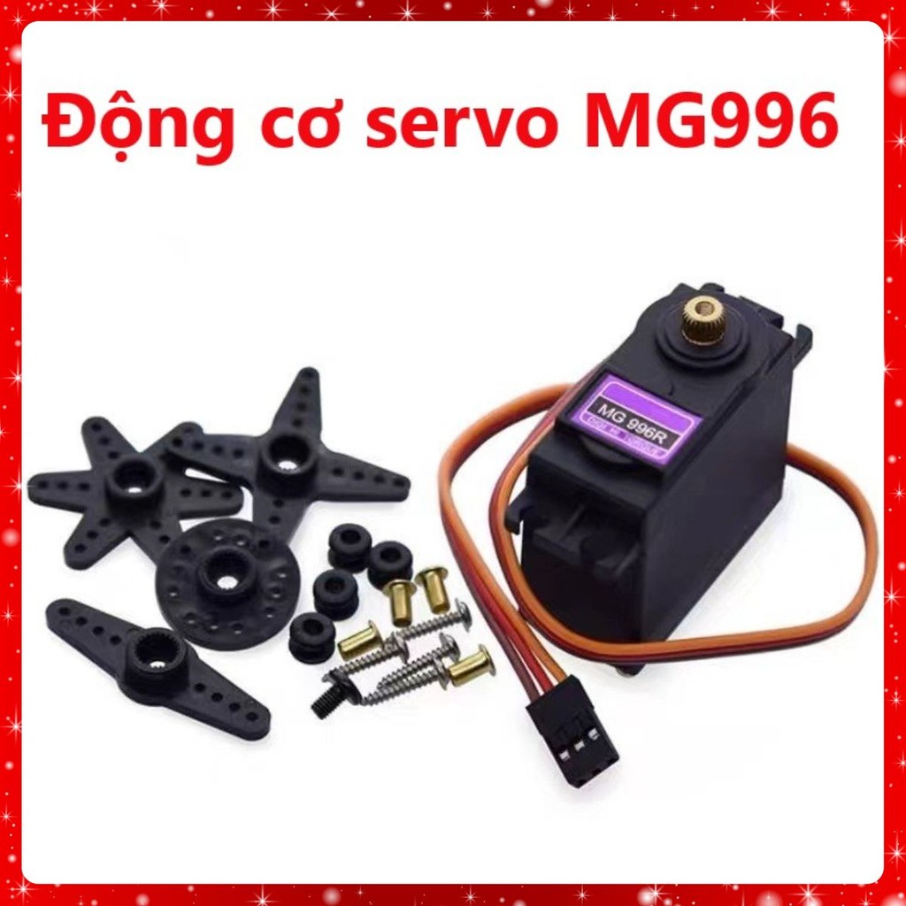 Động cơ servo MG995 MG996 180 độ - 50% Bánh răng kim loại đồng siêu khỏe 13Kg/cm, điện áp hoạt động 
