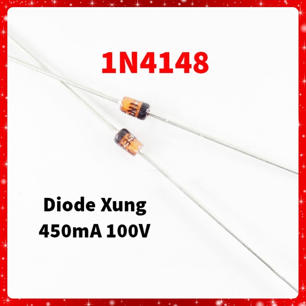 Túi 50 Con - Diode Xung 1N4148 450mA 100V Chân Cắm DO-35 DIP - Diode Zenner 4148