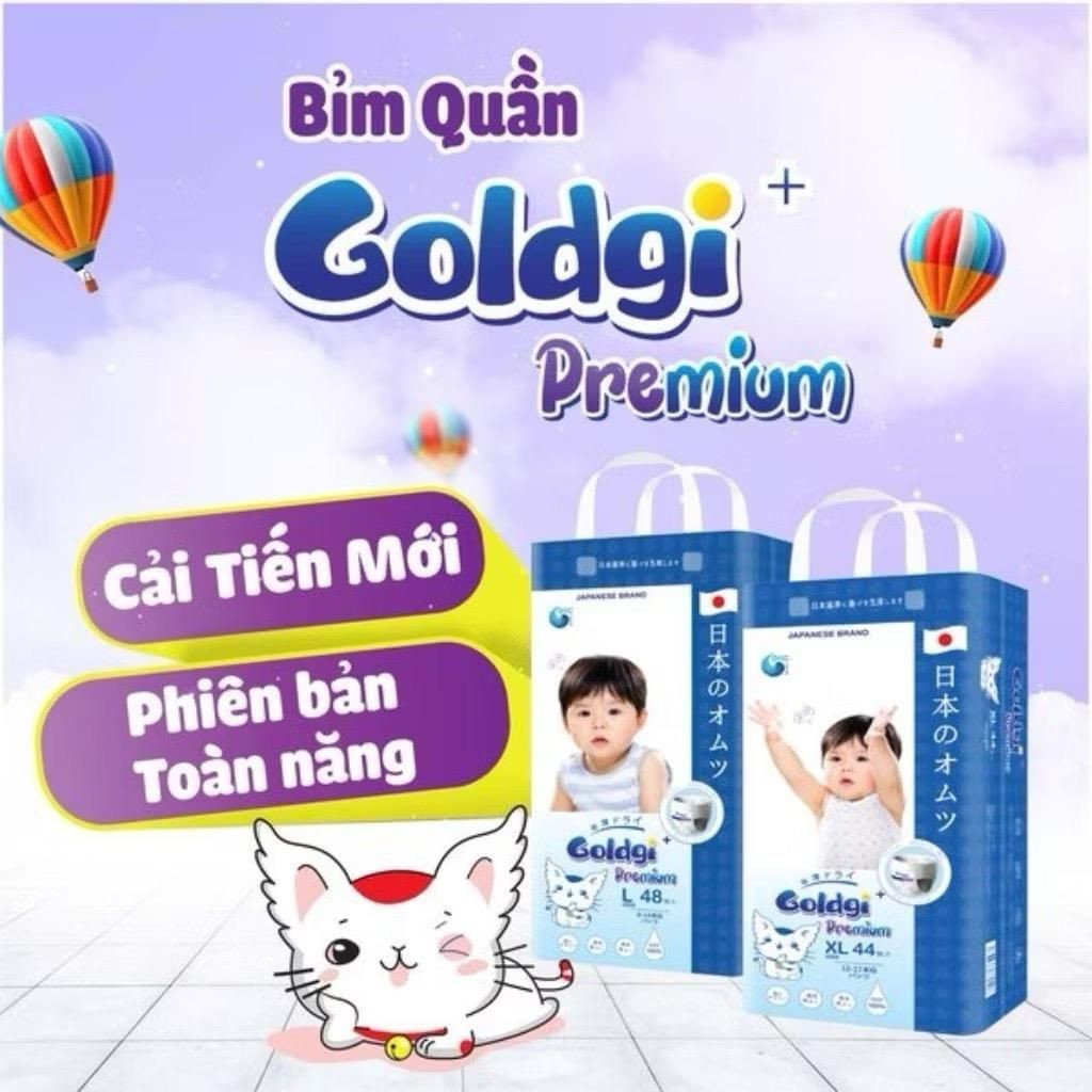 Combo 2 Bỉm Goldgi Premium cao cấp cho bé
