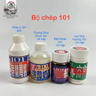Combo Hương liệu câu chép 101 hiệu quả cao: Khai vị +Tương sữa chua +Mật Khoai +Lục hợp hương 101 | Ngọc Fishing Miền Bắ