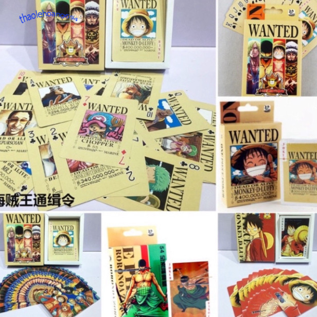 Bộ bài tây One Piece 54 hình ảnh độc đáo/Khái niệm Tú lơ khơ lấy cảm hứng từ anime One Piece