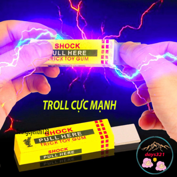 ```TROLL Đồ Chơi Kẹo Cao Su Điện Giật - Trò Chơi Khăm Chêu Vui Nhộn, Giải Trí Bạn Bè Thú Vị```