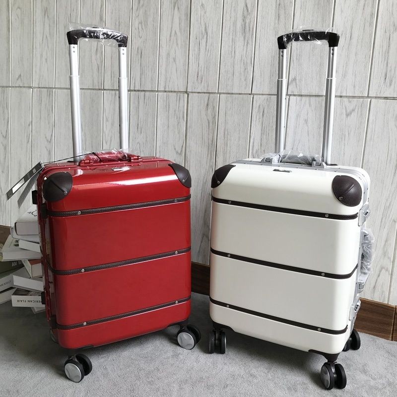 Vali khung nhôm retro xuất khẩu sang Nhật Bản, vali kéo cho nữ sinh, vali nam có bánh xe im lặng, va