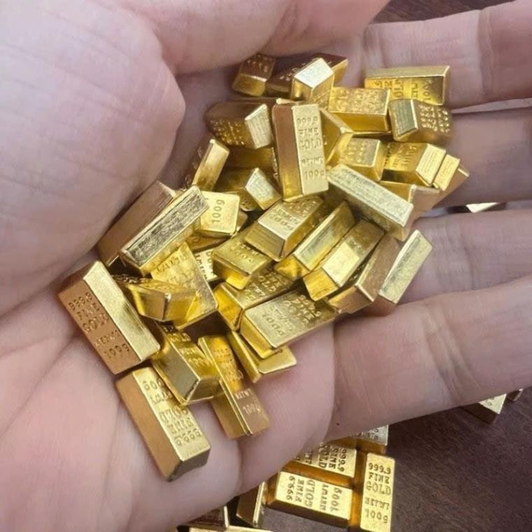 Combo 50 Thanh Vàng Chữ Nhật , Cây Vàng Mini 1,3cm