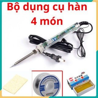  Combo Máy hàn 907+Cuộn Thiếc 50g + nhựa thông + bọt biển chữ nhật 