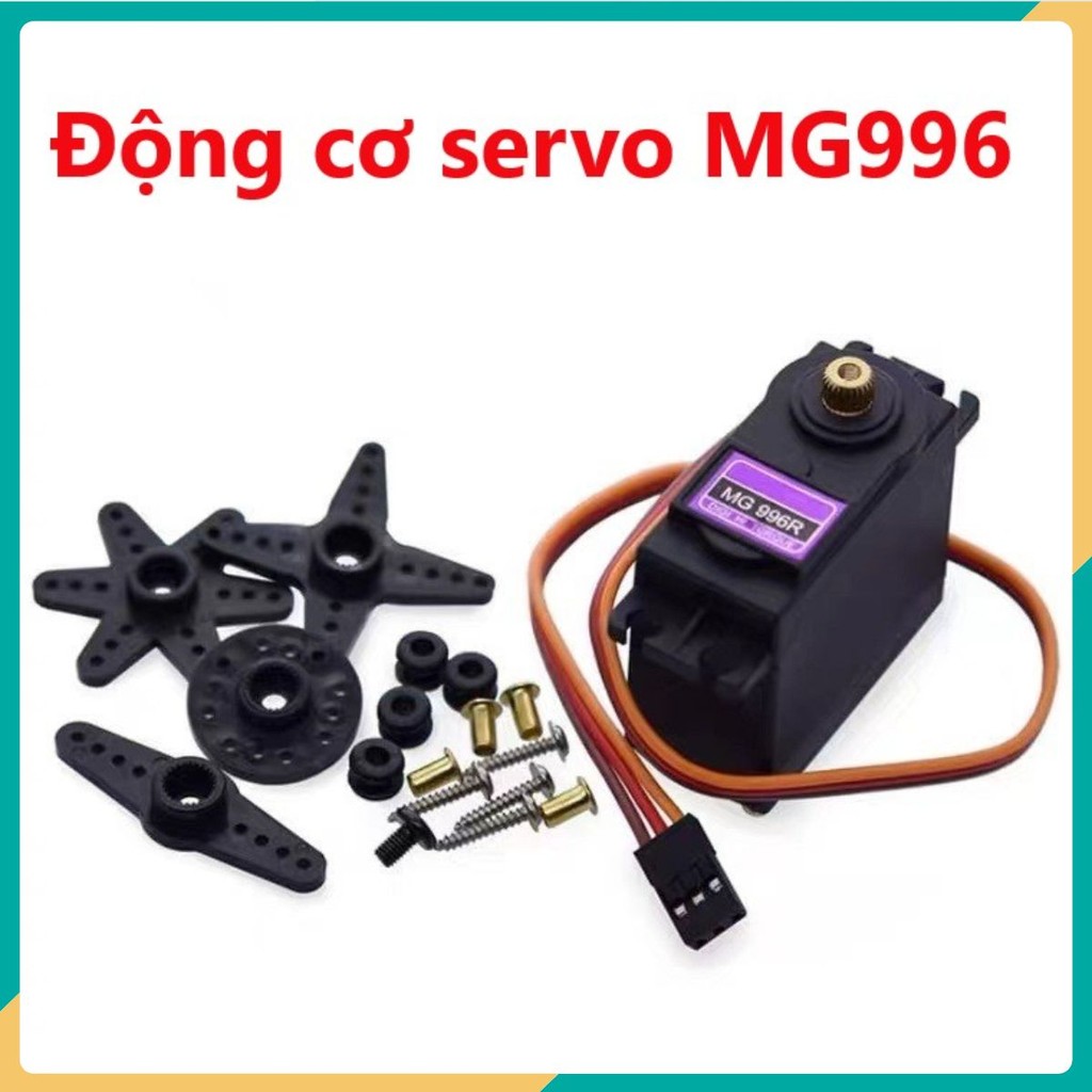 Động cơ servo MG995 MG996 180 độ - 50% Bánh răng kim loại đồng siêu khỏe 13Kg/cm, điện áp hoạt động 