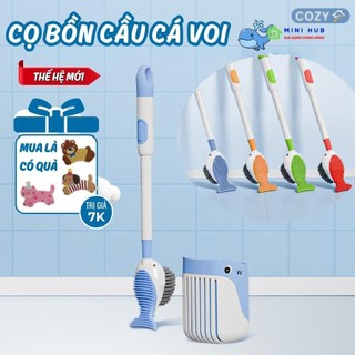 Cọ Bồn Cầu Đầu Silicon 360° – Phun Sương Làm Sạch Hiệu Quả, Giá Treo Tiện Lợi