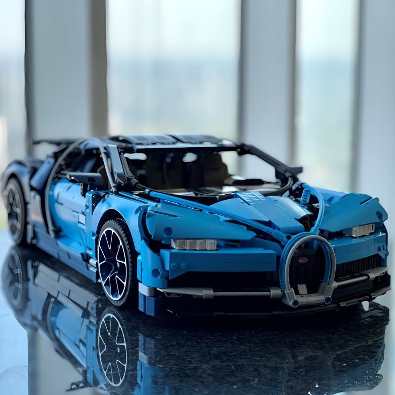 Tương thích với  Bugatti42083Xe thể thao lắp ráp bằng khối xây dựng, đồ chơi xe cho bé trai, xe điều