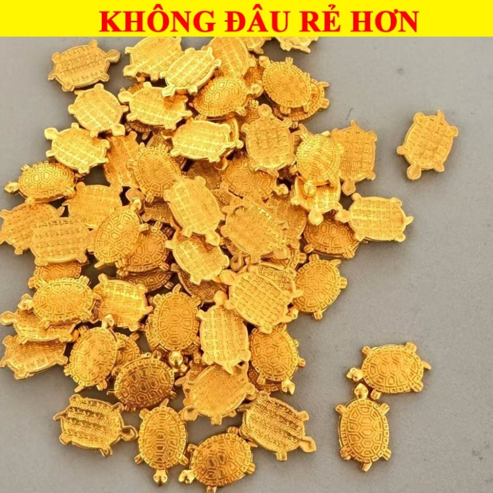 10 Con Rùa Tiền Vàng Phong Thủy, Rùa Vàng Mini Trang Trí (SIÊU RẺ)
