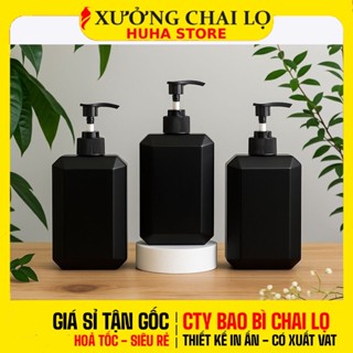   COMBO 3 CÁI  Chai Lọ Nhựa HDPE 350ml HCN Vòi Nhấn ❣️ Đựng Dầu Gội Sữa Tắm Chiết Mỹ Phẩm 