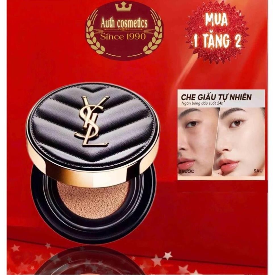 [New +FullSize] CUSHION YSL Phiên bản LIMITED vỏ Da Đen Mẫu Mới 2024