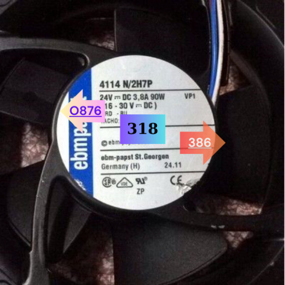 Quạt ebmpapst 24v model 4114n/2h7p, 4114n/2h7a và 4114n/2h8p, hiệu suất cao và bền bỉ.