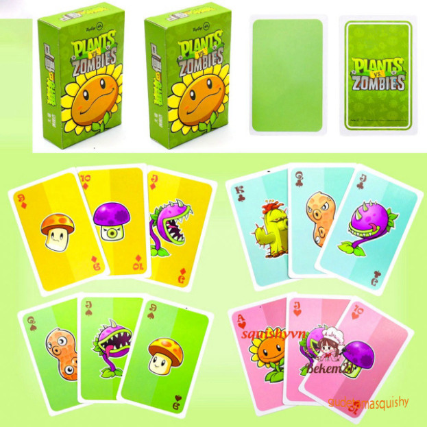 Bộ thẻ bài 224 lá Plants vs Zombies - Mô hình nhân vật từ trò chơi hấp dẫn Plants VS Zombies.
