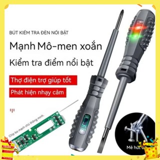  BỘ 2 Bút Thử Điện Cảm Ứng Không Tiếp Xúc MÀU XÁM Kiểm Tra Dây Đứt Ngầm Kiểm Tra Pha Đo Thông Mạch 2 Cạnh và 4 Cạnh 