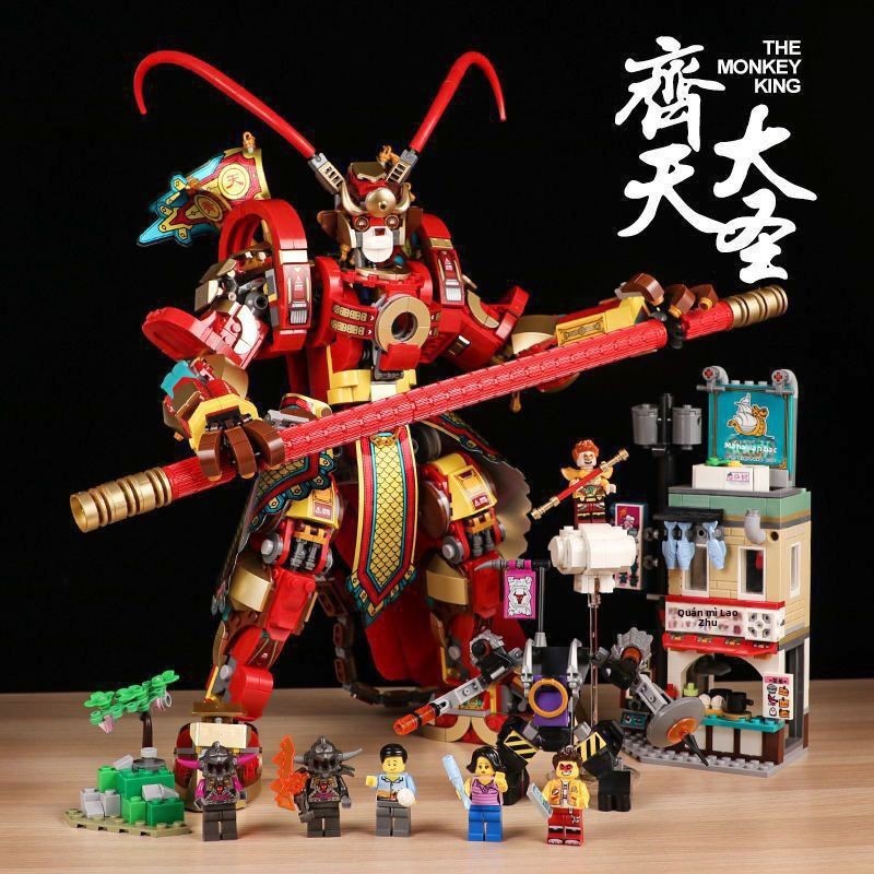 Tương thích với LEGO Monkey King Sun Wukong Little Hero Series, mô hình đồ chơi lắp ráp khối xây dựn
