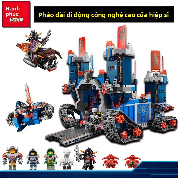 Tương thích với  Future Knights Lâu đài pháo đài di động công nghệ cao70317Khối xây dựng Ninjago