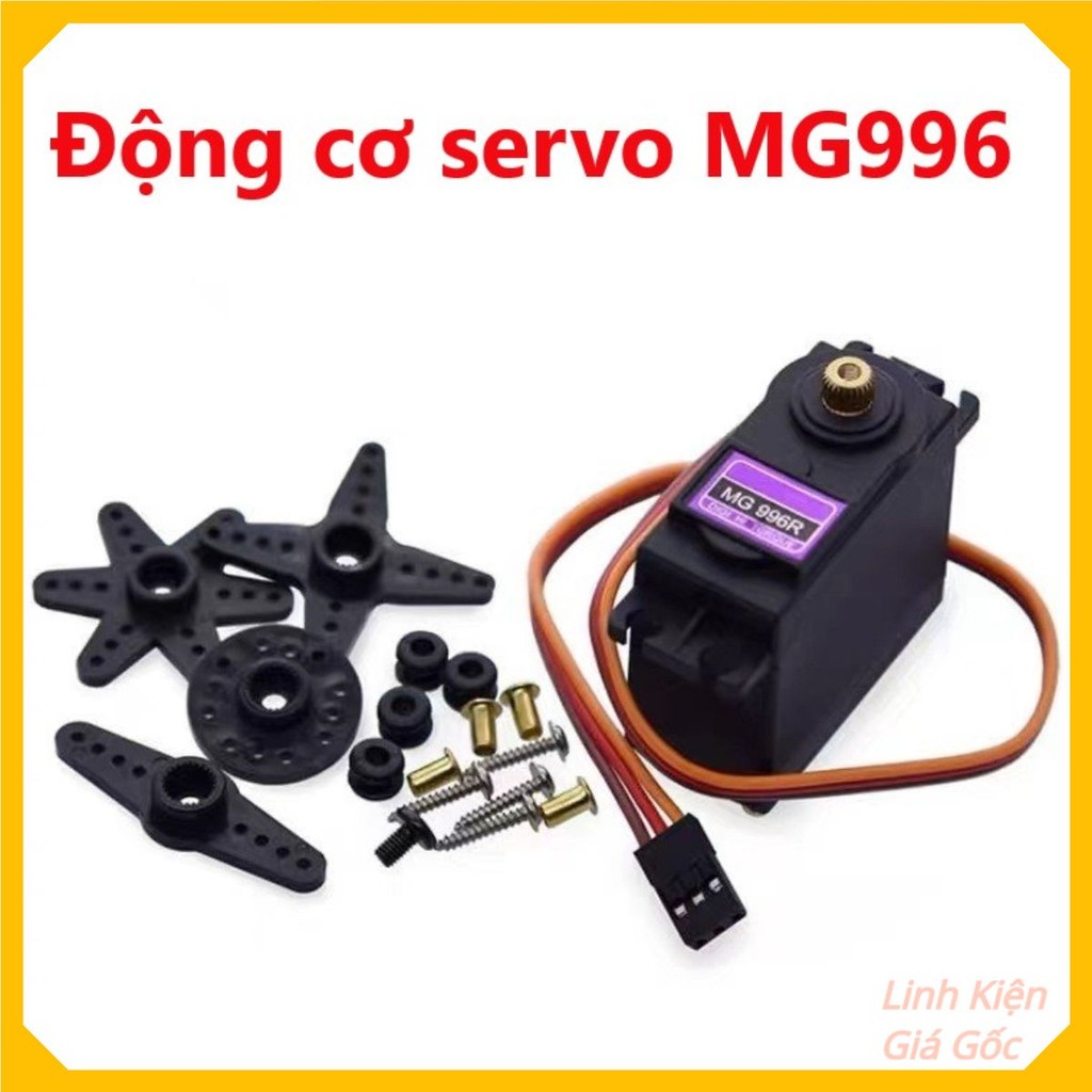 Động cơ servo MG995 MG996 180 độ - 50% Bánh răng kim loại đồng siêu khỏe 13Kg/cm, điện áp hoạt động 