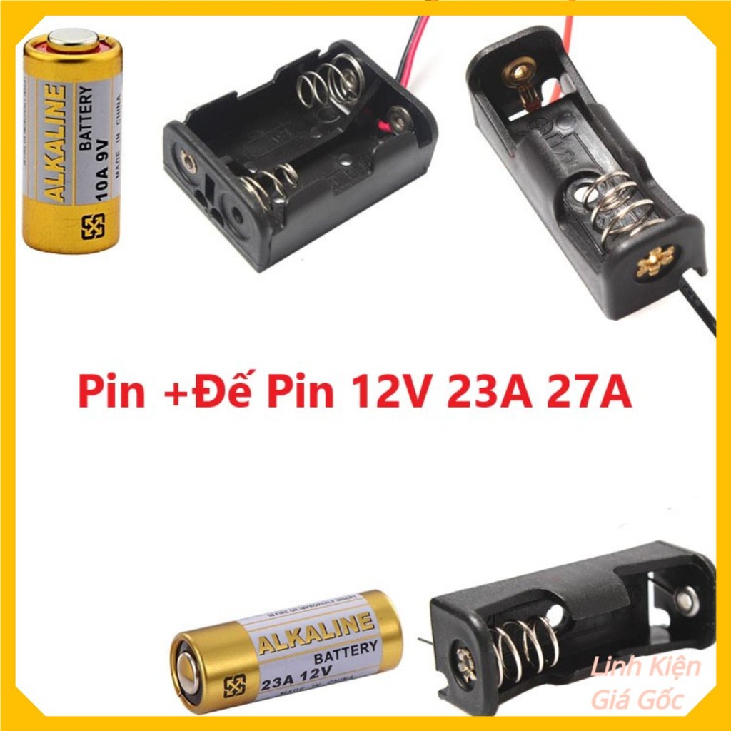 Pin 12V 23A Dùng Cho Remote RF Đế 1, 2 Pin 12V, 24V 23A 27A