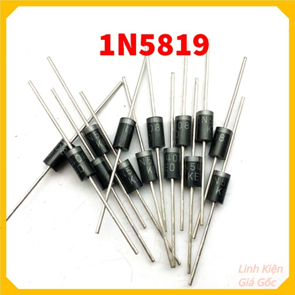 Túi 10 Con - 1N5819 - Diode Schottky IN5819 1A/40V DO-41 Chân Cắm - Đi Ốt Nhanh 5819