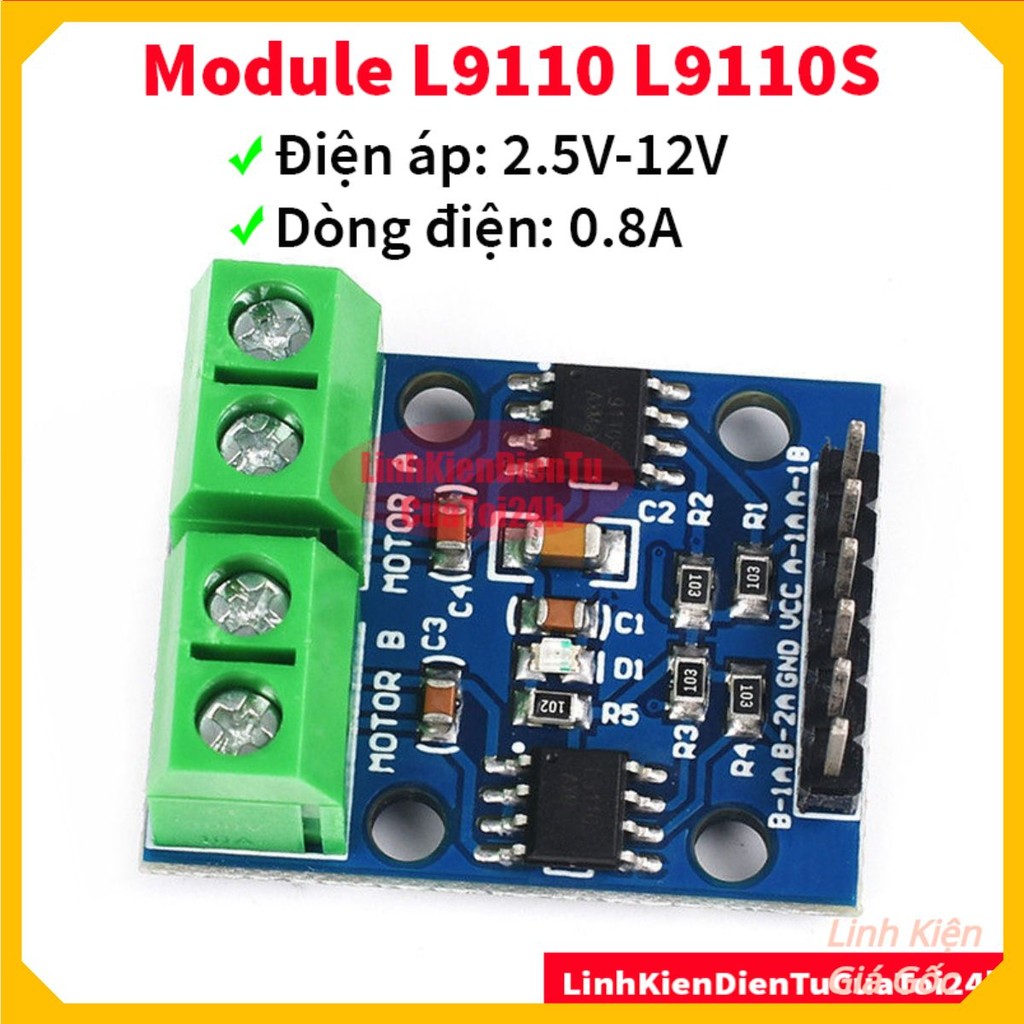 [SALE] Module L9110 L9110S điều khiển động cơ DC/động cơ bước 2.5V-12V 0.8A