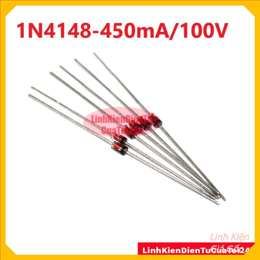 [SALE] Túi 10 Con - Diode Xung 1N4148 450mA 100V Chân Cắm DO-35 DIP - Diode Zenner 4148