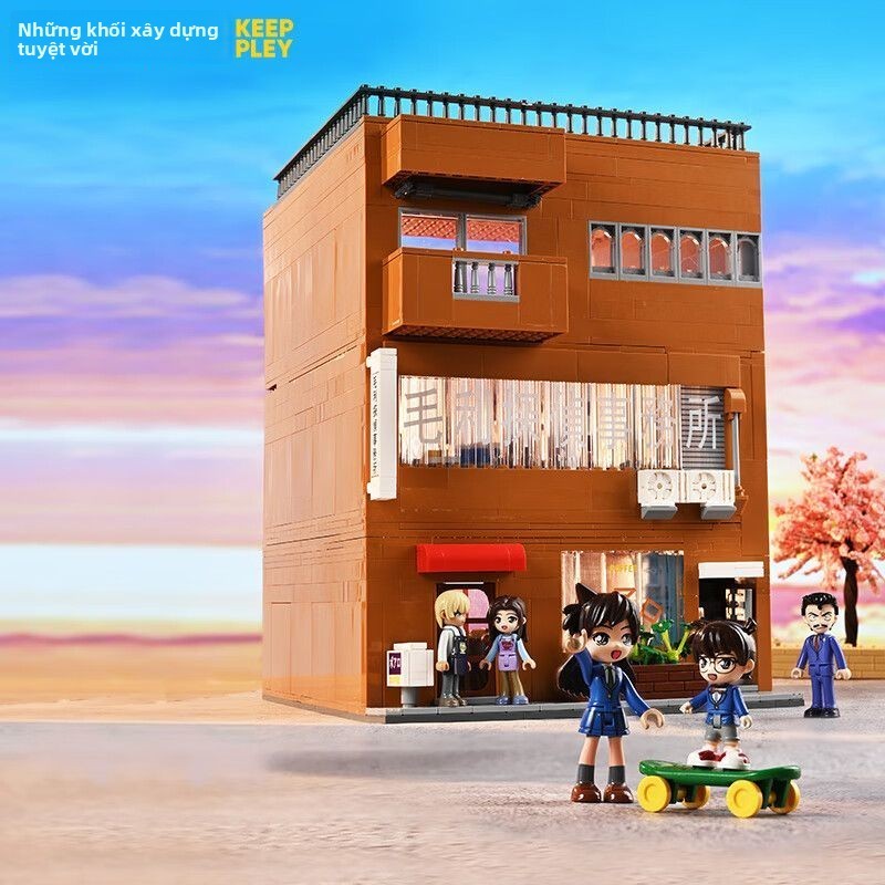 Đồ chơi xếp hình  tương thích với Cơ quan Thám tử Maori Tuyệt vời Conan, quà sinh nhật cho bé gái và