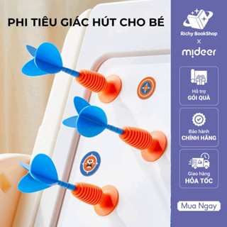 Phi tiêu giác hút cao su kèm sticker hồng tâm Mideer Suction Dart, Đồ chơi phi tiêu cho bé