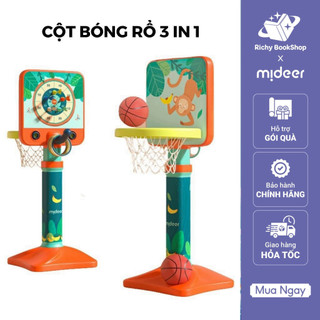 Đồ chơi cột bóng rổ mini cho bé vận động, trụ bóng rổ đa năng Mideer Versatile Basketball Hoop
