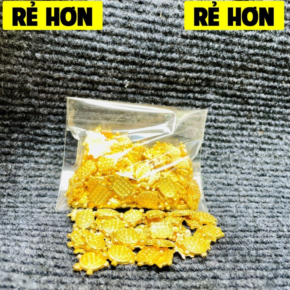 10 Con Rùa Tiền Vàng Phong Thủy, Rùa Vàng Mini Trang Trí [VIP]