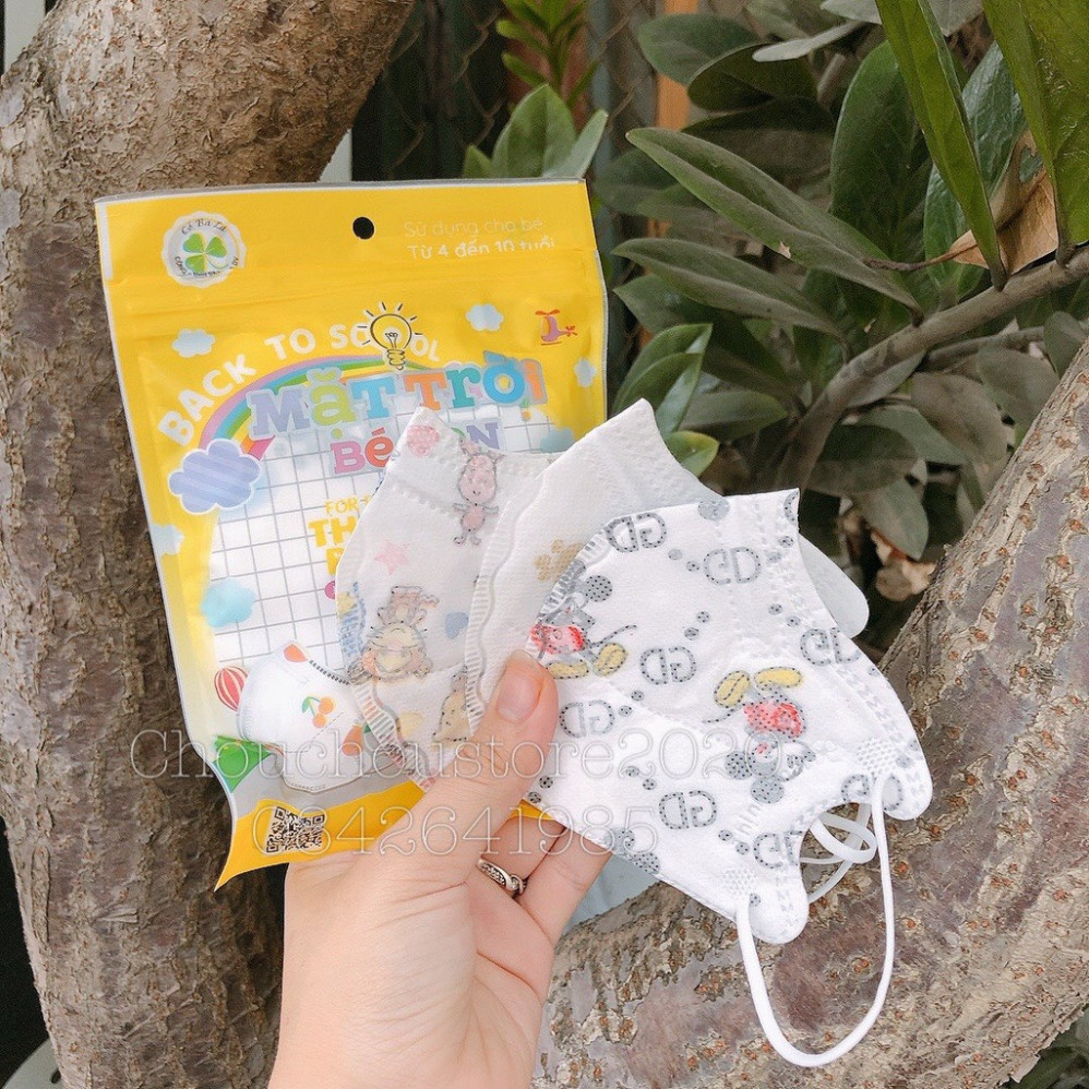 Khẩu Trang 6D Mặt trời bé con Cho Bé dưới 10Tuổi