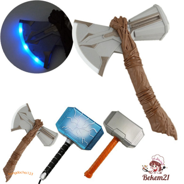 Búa Thor cosplay cho trung thu và Halloween, đồ chơi búa rìu hóa trang độc đáo cho trẻ em.