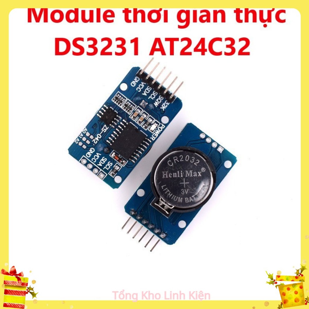 Module thời gian thực DS3231 AT24C32 kèm pin, độ chính xác cao