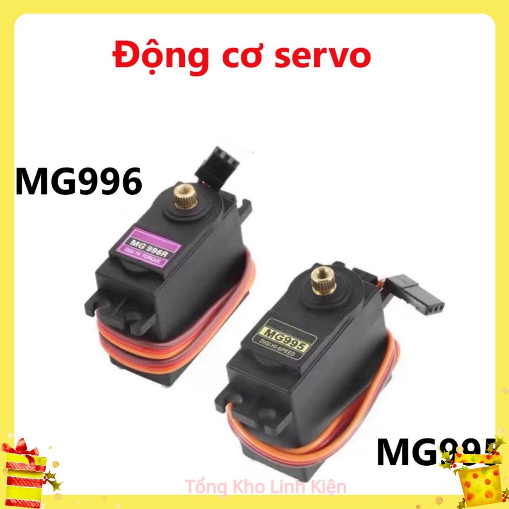 Động cơ servo MG995 MG996 180 độ - 50% Bánh răng kim loại đồng siêu khỏe 13Kg/cm, điện áp hoạt động 