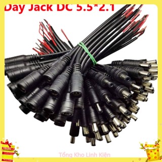 Jack nguồn DC Đực, Cái 5.5*2.1mm có dây dùng cho camera - Lõi dây đồng nguyên chất hàng xịn màu đen