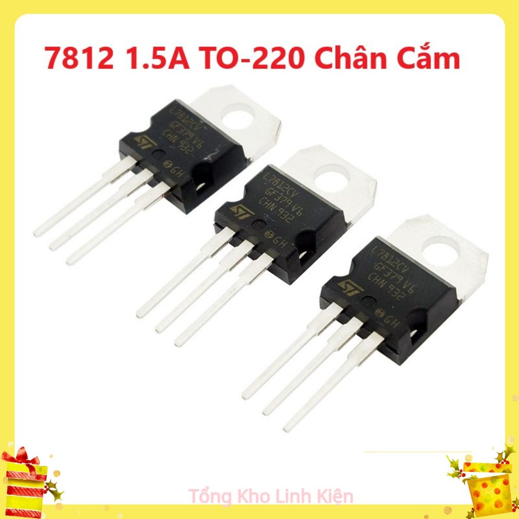 IC Ổn Áp Nguồn 12V 7812 L7812 L7812CV LM7812 7812CV 1.5A TO-220 Chân Cắm