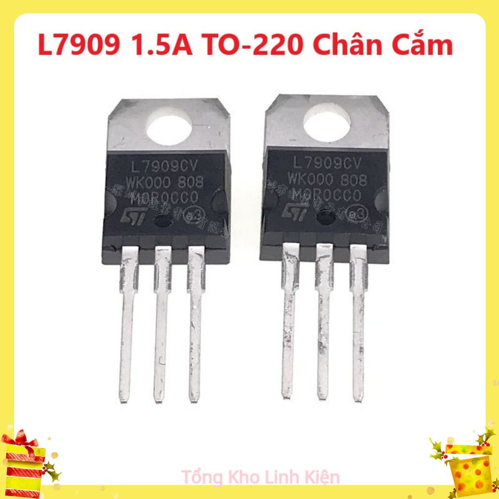COMBO 3 CON IC Ổn Áp Nguồn Âm 9V 7909 L7909 L7909CV LM7909 7909CV 1.5A TO-220 Chân Cắm