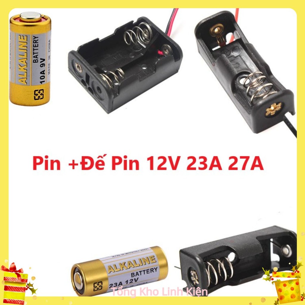 Giá Sỉ Pin 12V 23A Dùng Cho Remote RF Đế 1, 2 Pin 12V, 24V 23A 27A