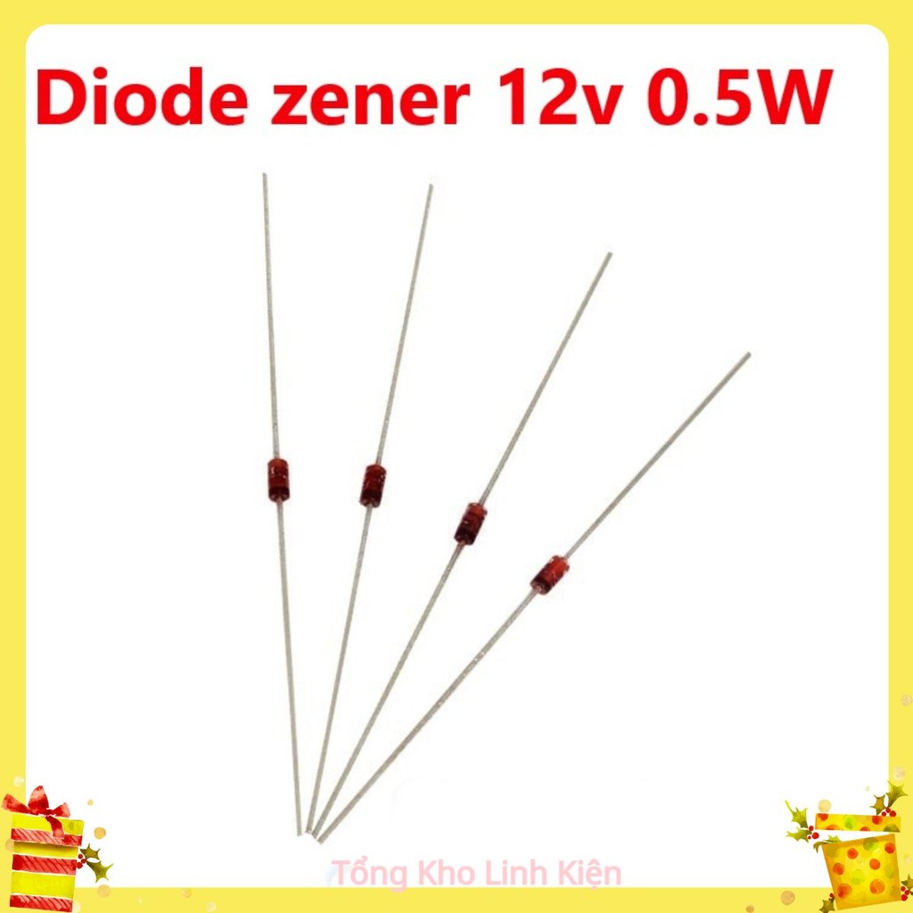 Giá Sỉ {Gói 10 con] Diode zener 12V 0.5W chân cắm