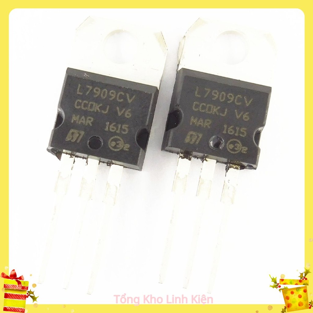 Giá Sỉ COMBO 3 CON IC Ổn Áp Nguồn Âm 9V 7909 L7909 L7909CV LM7909 7909CV 1.5A TO-220 Chân Cắm
