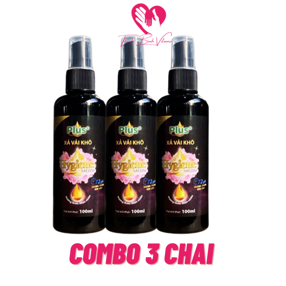 [Sỉ 3 Chai] Xịt Xả Vải Khô HygienE Plus 100gr/chai xịt thơm vải công nghệ Thái Lan