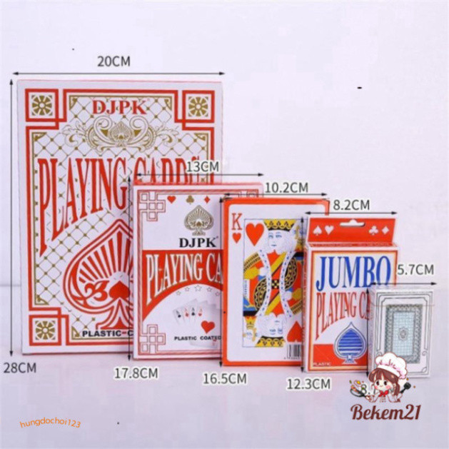 Bộ bài tây và poker cỡ lớn - Bộ bài khổng lồ A4, kích thước lớn và dễ chơi cho mọi người.